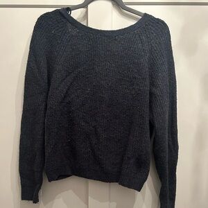 Simons Icone Tie V-Back Sweater in Marine Blue